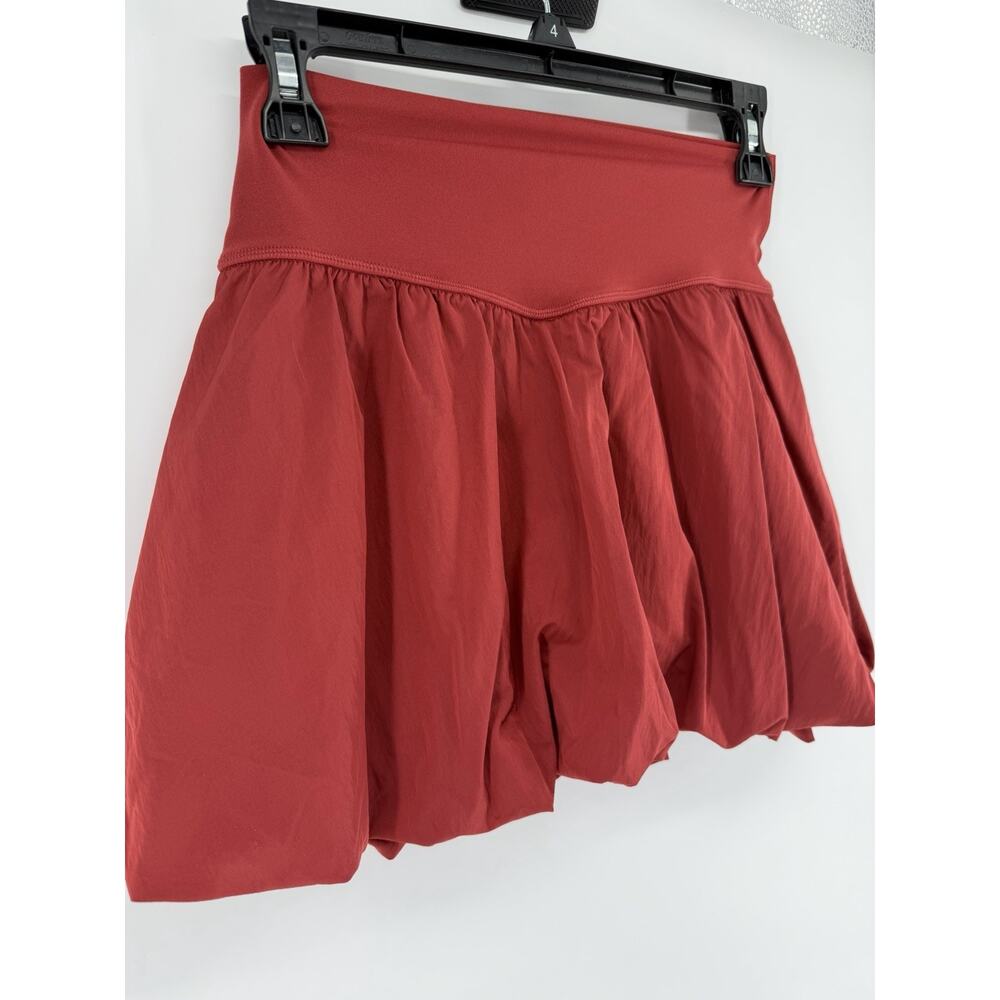 Offline By Aerie Real Me Bubble Skirt Skort Size Small Burgundy Red - Picture 3 of 7